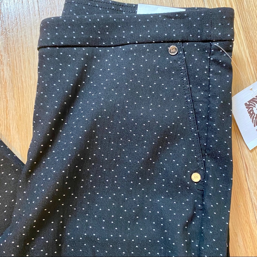NWT Anne Klein Black & White Polka Dot Pants - Picture 2 of 7